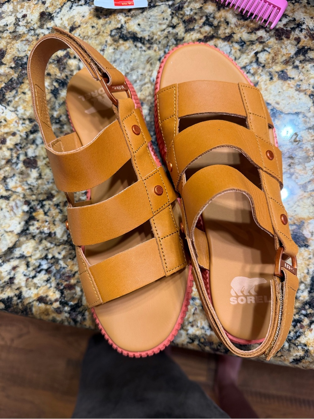 Sorel Women’s Leather Platform Sandals Size 7.5 NWOT - Picture 6 of 7